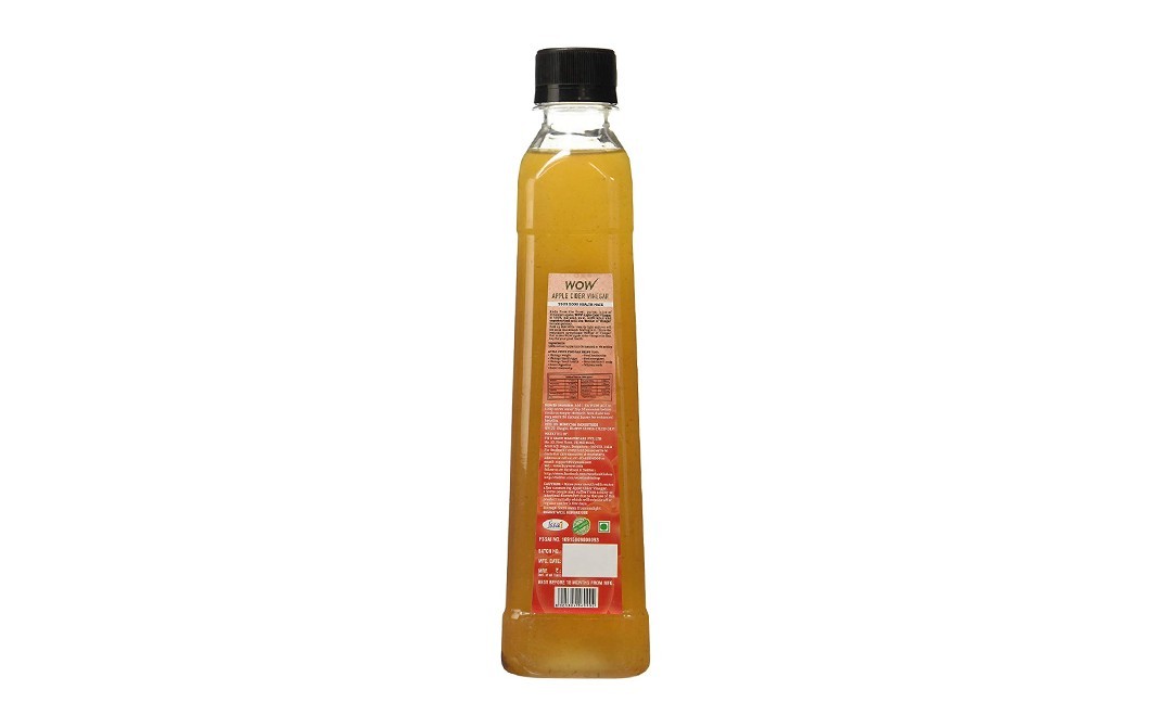 Wow Apple Cider Vinegar With mother of vinegars   Plastic Bottle  400 millilitre